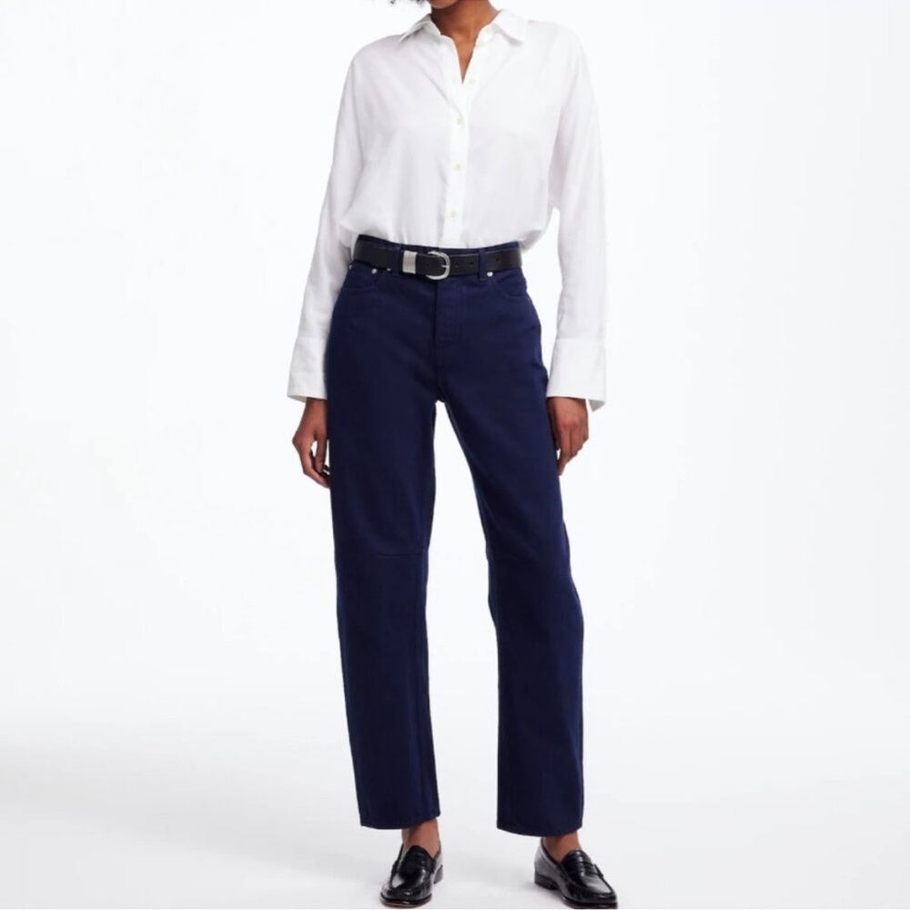 Madewell The Darted Barrel-Leg Jean in Garment-Dyed Denim size 27